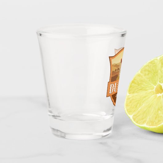 Dubai United Arab Emirates Desert Safari Retro Shot Glas (Links)