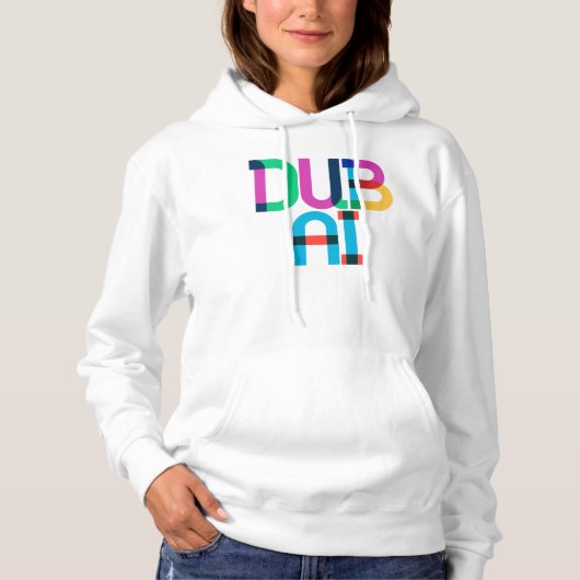 Dubai United Arab Emirates Pop Art Letters Hoodie (Voorkant)