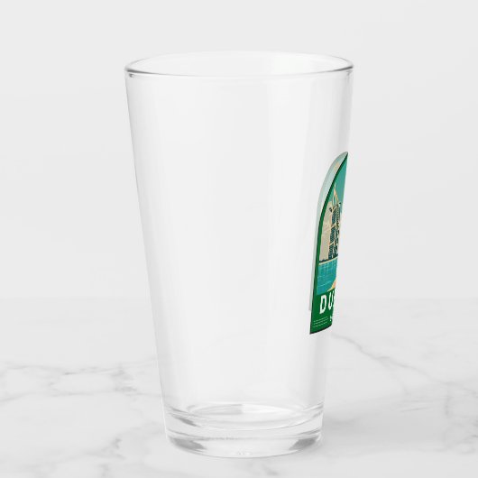 Dubai United Arab Emirates Retro Travel Art Glas (Rechts)