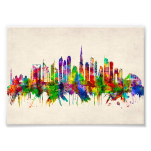 Dubai United Arab Emirates Skyline Foto Afdruk