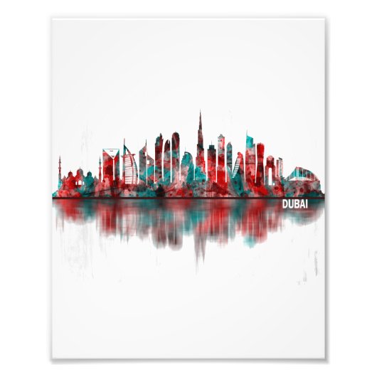 Dubai United Arab Emirates Skyline Foto Afdruk (Voorkant)