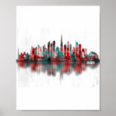 Dubai United Arab Emirates Skyline Poster (Voorkant)