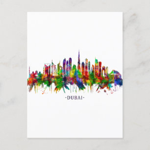 Dubai United Arab Emirates Skyline Uitnodiging Briefkaart