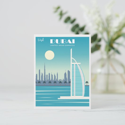  Dubai United Arab Emirates Travel Briefkaart (Staand voorkant)