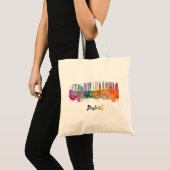 Dubai V2 skyline in waterverf Tote Bag (Voorkant (product))
