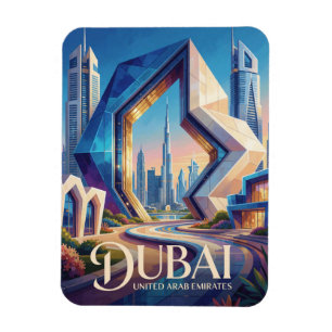 Dubai VAE Burj Khalifa Moderne Silhouette Reis Magneet