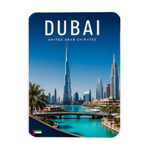 Dubai VAE Futuristische Silhouette Woestijn Golf R Magneet