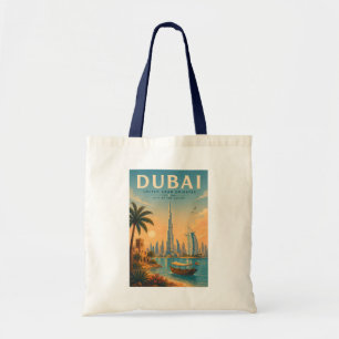 Dubai VAE Illustratie Reis Kunst Vintage Tote Bag