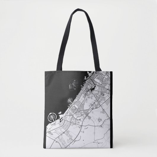 Dubai VAE Kaart Tote Bag (Voorkant)