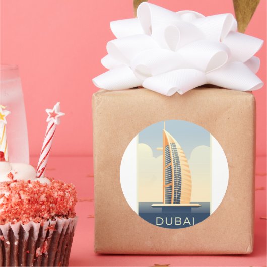 Dubai VAE Ronde Sticker (Feest)