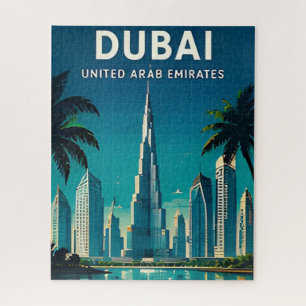 Dubai VAE Silhouette Woestijn Luxe Stad Avontuur Legpuzzel
