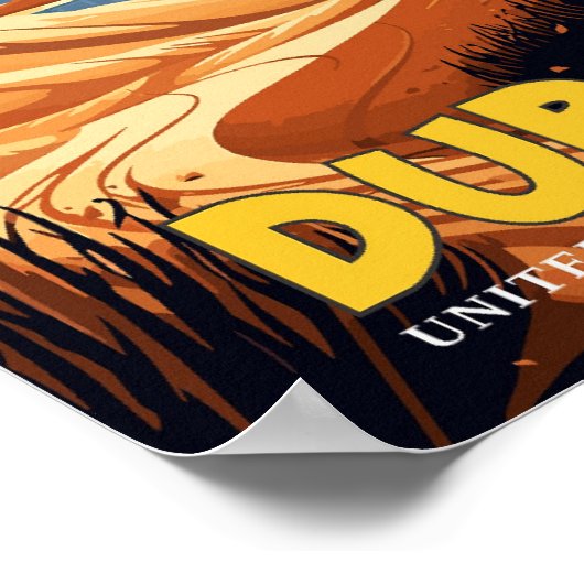 Dubai VAE vintage reisillustratie Poster (Hoek)