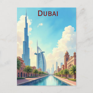 Dubai Verenigde Arabische Emiraten Bekende Reisbes Briefkaart