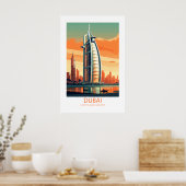 Dubai Verenigde Arabische Emiraten Beroemde reispl Poster (Keuken)