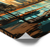 Dubai Verenigde Arabische Emiraten Beroemde Reispl Poster (Hoek)