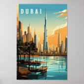 Dubai Verenigde Arabische Emiraten Beroemde Reispl Poster (Voorkant)