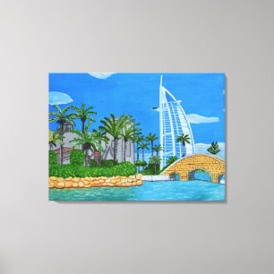 Dubai, Verenigde Arabische Emiraten Canvas Afdruk