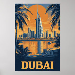 Dubai Verenigde Arabische Emiraten Illustratie Rei Poster
