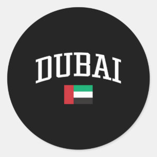 Dubai Verenigde Arabische Emiraten Landenvlag Ronde Sticker