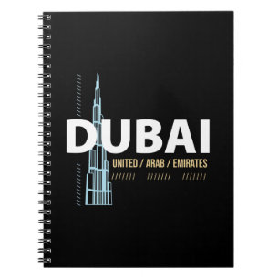Dubai Verenigde Arabische Emiraten Modern Silhouet Notitieboek