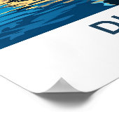 Dubai Verenigde Arabische Emiraten Reisprint Poster (Hoek)