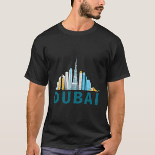 Dubai Verenigde Arabische Emiraten Skyline Burj Kh T-shirt