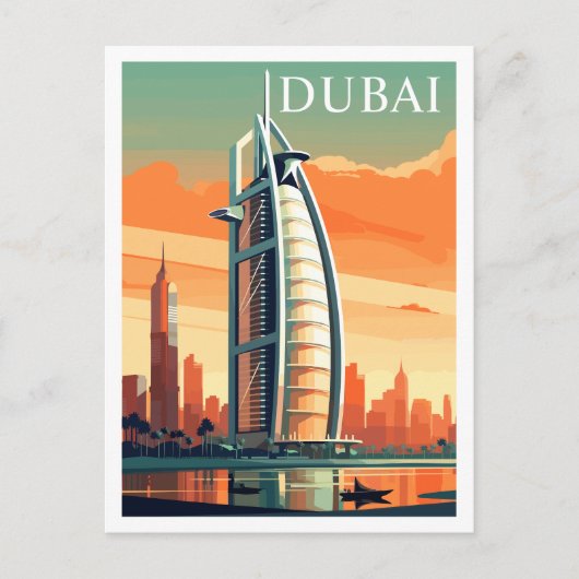 Dubai, Verenigde Arabische Emiraten, Skyscrapers T Briefkaart (Voorkant)