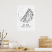 Dubai Verenigde Arabische Emiraten Street Layout K Poster (Keuken)