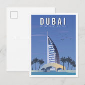 Dubai Verenigde Arabische Emiraten VAE Art Vintage Briefkaart (Voorkant / Achterkant)