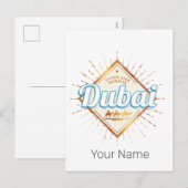 Dubai Verenigde Arabische Emiraten  VAE Souvenir Feestdagenkaart (Voorkant / Achterkant)