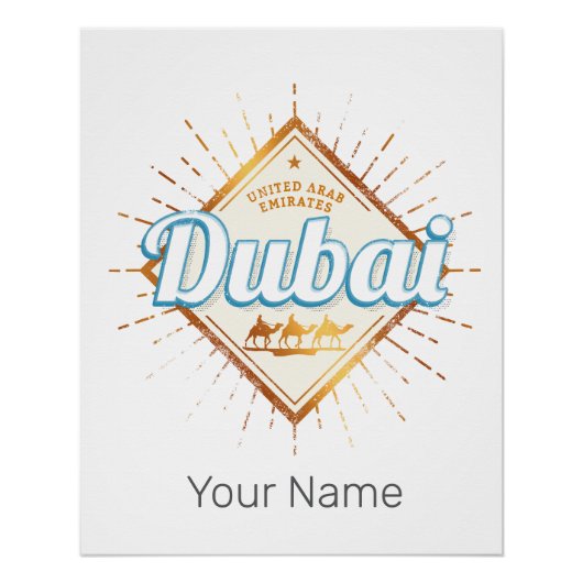 Dubai Verenigde Arabische Emiraten  VAE Souvenir Perfect Poster (Voorkant)