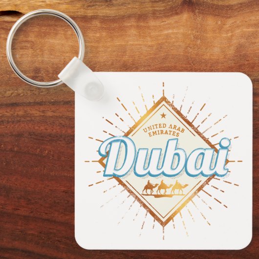 Dubai Verenigde Arabische Emiraten VAE Souvenir Sleutelhanger (Voorkant)