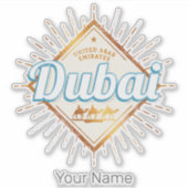 Dubai Verenigde Arabische Emiraten  VAE Souvenir Sticker (Voorkant)