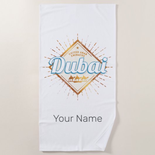 Dubai Verenigde Arabische Emiraten  VAE Souvenir Strandlaken (Voorkant)