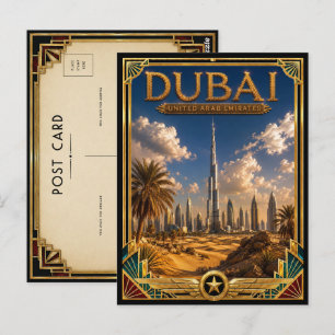 Dubai Verenigde Arabische Emiraten Vintage Burj Kh Briefkaart