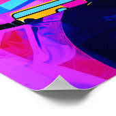 Dubai Vibrant Skyline - Geometrische stadskunst Poster (Hoek)