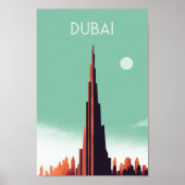 Dubai vintage-poster poster (Voorkant)