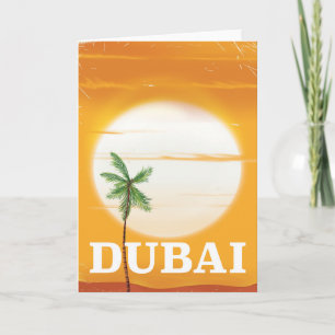Dubai vintage vakantie-poster feestdagen kaart