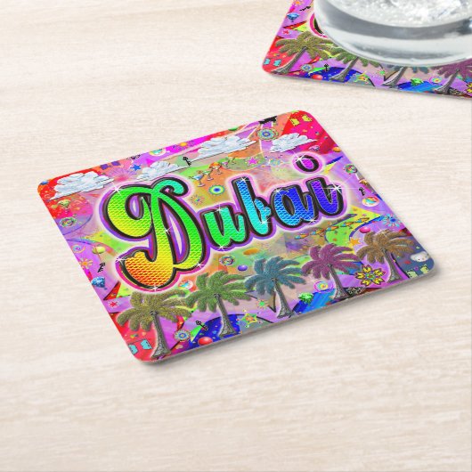 Dubai Vista Express-Onderzetter Kartonnen Onderzetters (Schuin)