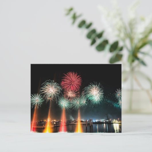 Dubai vuurwerk briefkaart (Staand voorkant)