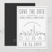 Dubai Wedding Deco Style Skyline Save the Date Kaart (Voorkant / Achterkant)