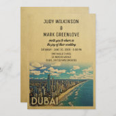 Dubai Wedding Invitation  midden in de eeuw Kaart (Voorkant / Achterkant)