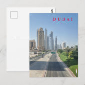 Dubai weg en gebouwen uitzicht briefkaart (Voorkant / Achterkant)