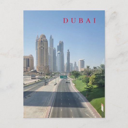 Dubai weg en gebouwen uitzicht briefkaart (Voorkant)