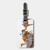 Dubai woestijn bagagelabel (Voorkant verticaal)