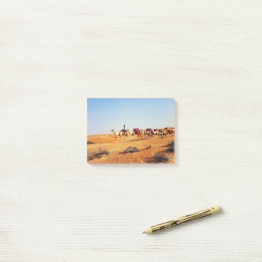 Dubai woestijn en kamelen post-it® notes (Op bureau)