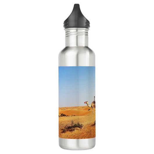 Dubai woestijn en kamelen waterfles  (Links)