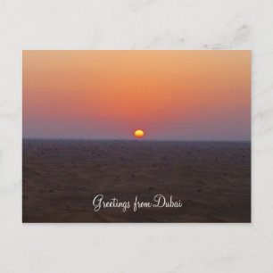 dubai zonsondergang briefkaart