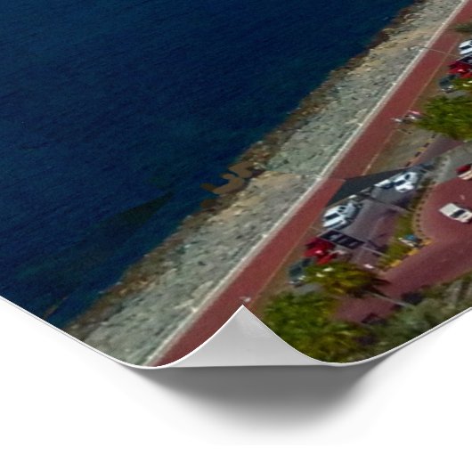 Dubai's Greenery Desert Zee Aerial Bird's Eye Uitz Poster (Hoek)