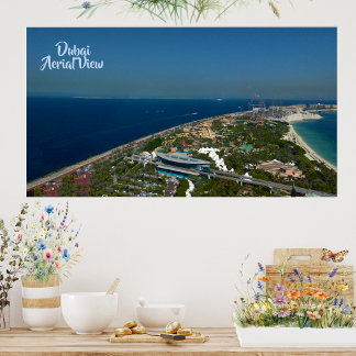 Dubai's Greenery Desert Zee Aerial Bird's Eye Uitz Poster